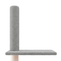 Albero per Gatti Pavimento Soffitto Grigio Chiaro 250,5-276,5cm