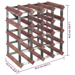   Portabottiglie per 20 Bottiglie Legno Massello di Pino Marrone