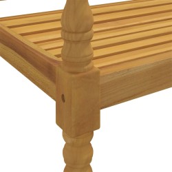   Panchina Batavia Cuscino Verde Chiaro 150cm Legno Massello Teak