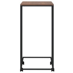   Tavolino con Ruote Nero 40x30x63,5cm in Legno Ingegnerizzato