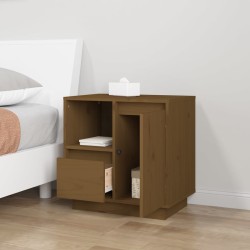   Comodini 2 pz Miele 50x34x50 cm in Legno Massello di Pino