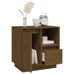   Comodini 2 pz Miele 50x34x50 cm in Legno Massello di Pino