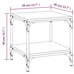   Tavolini 2pz Nerorovere marrone 40x40x40cm in Legno ingegnerizzato