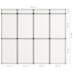    Parete Espositiva Pieghevole 12 Pannelli 242x200 cm Bianchi