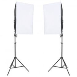   Kit per Studio Fotografico con Set Luci e Riflettore