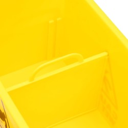 vidaXL Secchio Mocio con Strizzatoio e Ruote Giallo 20 L Polipropilene 