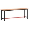 vidaXL Banco da Lavoro 220x55x81,5 cm Legno Massello Faggio e Metallo