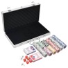 vidaXL Set di Fiches da Poker 300 pz 11,5 g