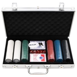 vidaXL Set di Fiches da Poker 300 pz 4 g