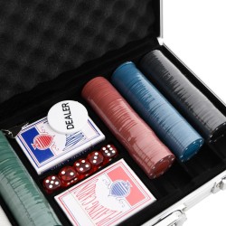 vidaXL Set di Fiches da Poker 300 pz 4 g