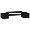   Supporto per Monitor Nero 70x27,5x15cm Legno Massello di Pino