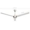 vidaXL Ventilatore da Soffitto 142 cm Argento