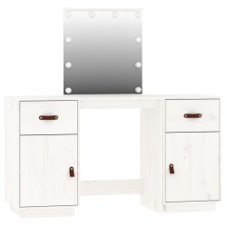   Set Toeletta con LED Bianco in Legno Massello di Pino