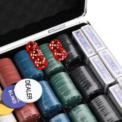 vidaXL Set di Fiches da Poker 600 pz 4 g