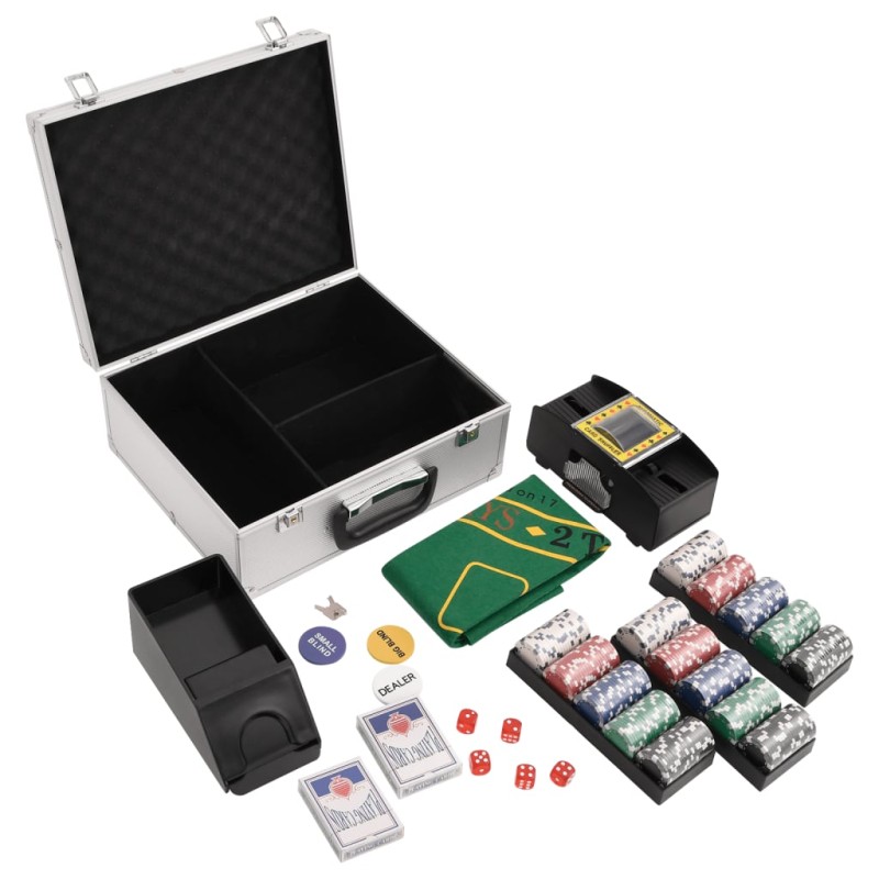 vidaXL Set di Fiches da Poker 300 pz 11,5 g