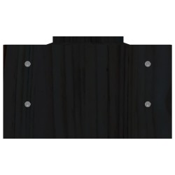   Supporto per Monitor Nero 100x27x15cm in Legno Massello di Pino