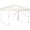   Tenda per Feste Pieghevole con Pareti Laterali Crema 3x3 m