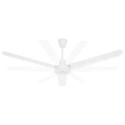 vidaXL Ventilatore da Soffitto 142 cm Bianco