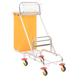 vidaXL Carrello Pulizie con Secchi e Strizzatoio PP e Tessuto Oxford