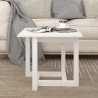   Tavolino da Salotto Bianco 50x50x45 cm Legno Massello di Pino