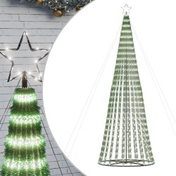 vidaXL Illuminazione Albero Natale a Cono 688LED Bianco Freddo 300cm