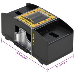 vidaXL Mescolatore Automatico di Carte Nero 2 Mazzi