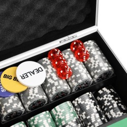 vidaXL Set di Fiches da Poker 300 pz 11,5 g