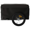 vidaXL Rimorchio da Bici da Carico Nero 45 kg in Ferro