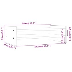   Supporto per Monitor 50x27x15 cm in Legno Massello di Pino