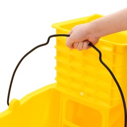 vidaXL Secchio Mocio con Strizzatoio e Ruote Giallo 36 L Polipropilene 