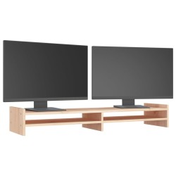   Supporto per Monitor 100x27x15cm in Legno Massello di Pino