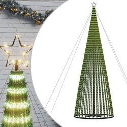 vidaXL Illuminazione Albero Natale a Cono 1544LED Bianco Caldo 500cm