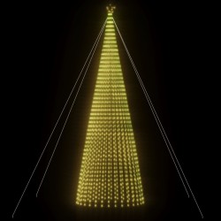 vidaXL Illuminazione Albero Natale a Cono 1544LED Bianco Caldo 500cm