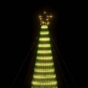 vidaXL Illuminazione Albero Natale a Cono 1544LED Bianco Caldo 500cm