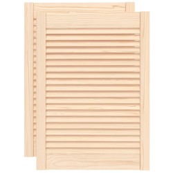 vidaXL Ante a Lamelle 2 pz in Legno Massello di Pino 69x49,4 cm