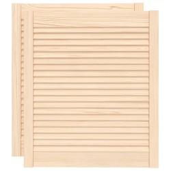 vidaXL Ante a Lamelle 2 pz in Legno Massello di Pino 69x59,4 cm