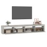 Mobile Porta TV con Luci LED Grigio Cemento 240x35x40 cm