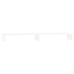 Supporto per Monitor Bianco 100x27x10 cm Legno Massello di Pino