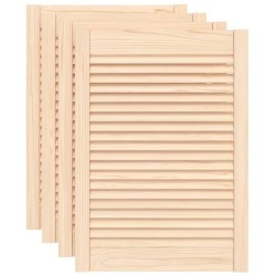 vidaXL Ante a Lamelle 4 pz in Legno Massello di Pino 69x49,4 cm