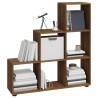 Libreria a Scala Rovere Marrone 107 cm in Legno ingegnerizzato