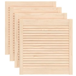 vidaXL Ante a Lamelle 4 pz in Legno Massello di Pino 61,5x59,4 cm