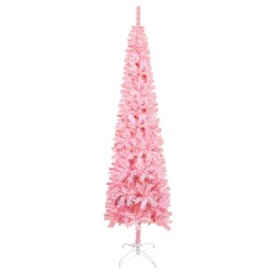 vidaXL Albero di Natale Sottile Rosa 120 cm 