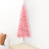 vidaXL Albero Natale Artificiale Sottile a Metà e Supporto Rosa 240 cm