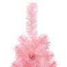 vidaXL Albero Natale Artificiale Sottile a Metà e Supporto Rosa 180 cm