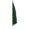 vidaXL Albero Natale Artificiale Sottile a Metà Supporto Verde 150 cm