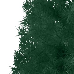 vidaXL Albero Natale Artificiale Sottile a Metà Supporto Verde 150 cm