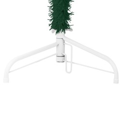 vidaXL Albero Natale Artificiale Sottile a Metà Supporto Verde 150 cm