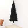 vidaXL Albero Natale Artificiale Sottile a Metà e Supporto Nero 240 cm