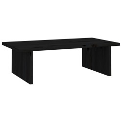 Supporto per Monitor Nero 50x27x15 cm in Legno Massello di Pino