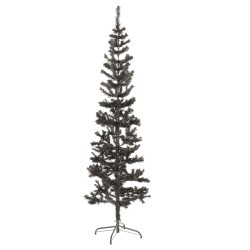 vidaXL Albero di Natale Sottile Nero 180 cm 